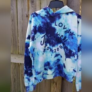 Blue Tie-Dye Justice Hoodie